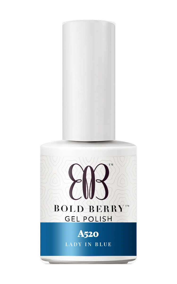 Bold Berry A520 Lady in Blue Luxury Nail Gel Polish Bottle